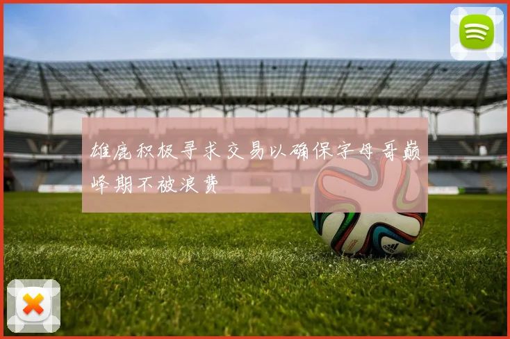 雄鹿积极寻求交易以确保字母哥巅峰期不被浪费